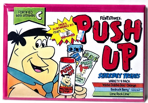 Flintstones push magnet - flintstones,