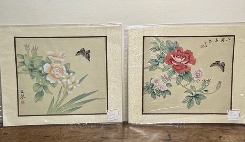 Vintage chinese floral prints - chinese,