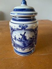 Vintage Delft Blue Jar Lid