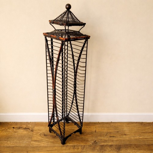 Tall vintage rack wicker - vintage, cd