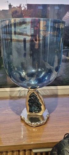 Blue crystal rock glass - blue,