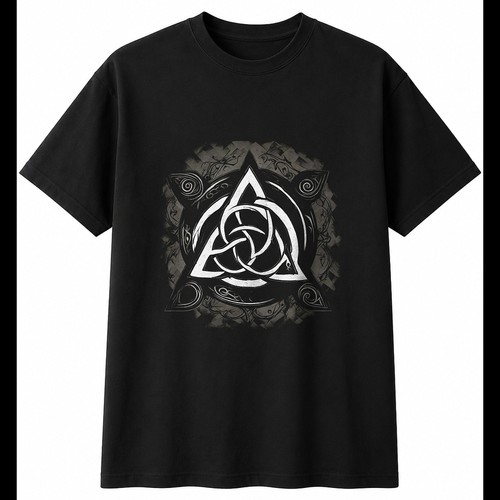 Triquetra torn paper - paper, greyscale