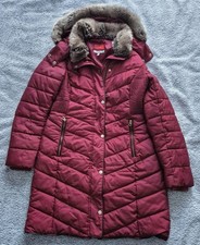 Joules women's padded coat, Burgundy, Size 12. Detachable hood.