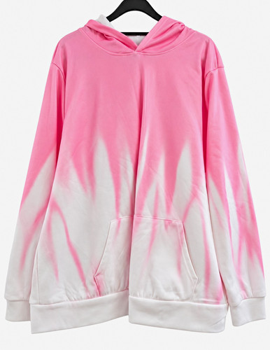 Pink white tie dye - white, pullover