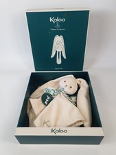 Kaloo Bunny Rabbit Comforter Baby Blanket Cream Lapin Creme Green Floral Scarf