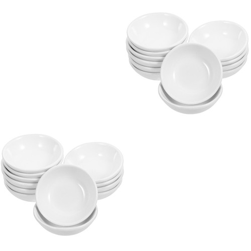 White ceramic small dipping - white,