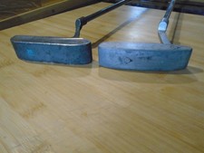 PRE~LOVED 2 PUTTERS ~ 1 HEAD/1 DUNLOP ~ OLD STOCK~ TOE BALANCED ~ 35" LONG