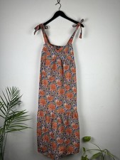 Zara orange floral - poplin, midi
