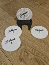 Golf Coasters Titleist 1-4 Set with Putting Holder. novelty Christmas present