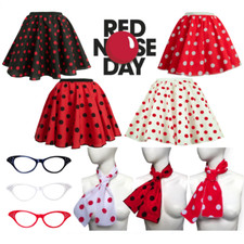 Comic Relief Costume Skirt RED NOSE DAY GIRLS