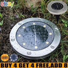 【Buy 8 Pay 4】LED Solar Power Ground Lights Floor Decking Outdoor Garden Lamp NEW