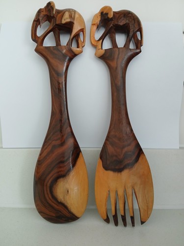 Wooden salad serving - wooden,