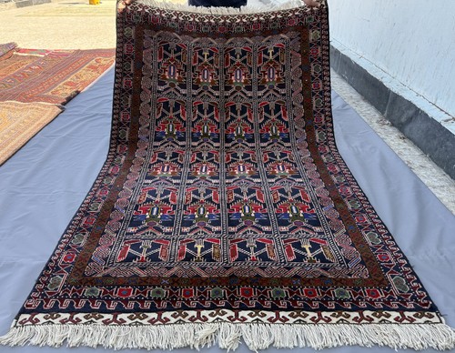 Blue vintage afghan - blue,