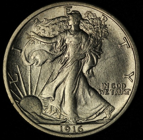 1916 50c walking liberty - 1916,