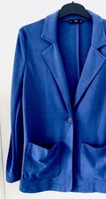 ladies jacket size 12 royal blue soft stretch outerwear coat suit tailored F&F 