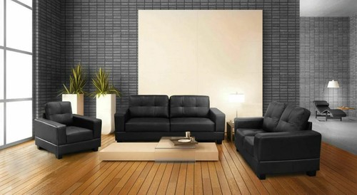 Faux leather sofa - setee, 3