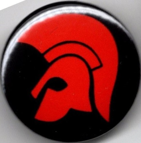 Trojan skinhead pin - skinhead, button