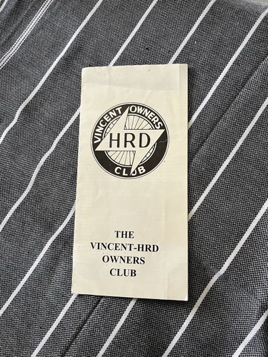 The vincent hrd owners club - hrd,