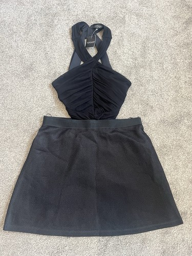 Black dress with - dress, cut