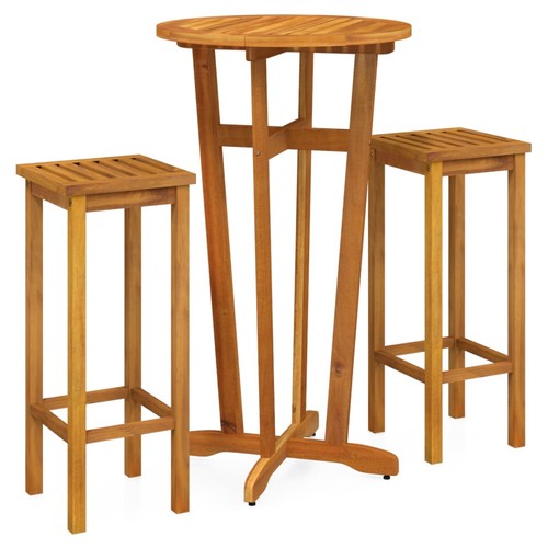 Solid wood acacia bar - wood, set