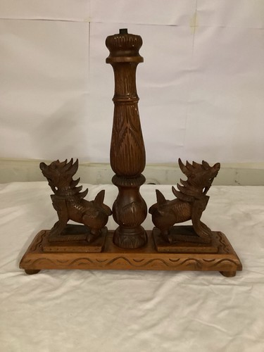 Vintage carved wooden dragon - vintage,