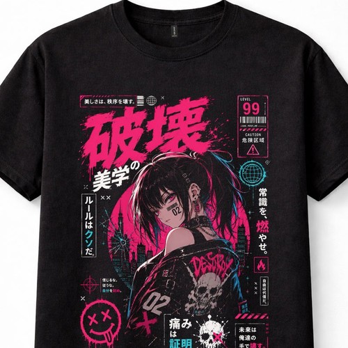 Anime punk girl level - punk,