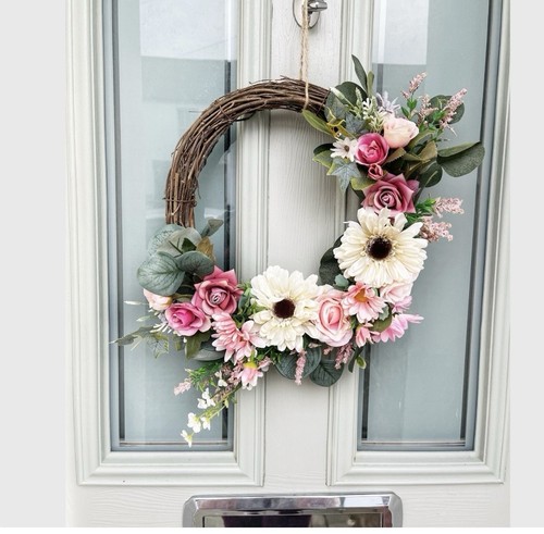 Spring summer faux wreath - summer,
