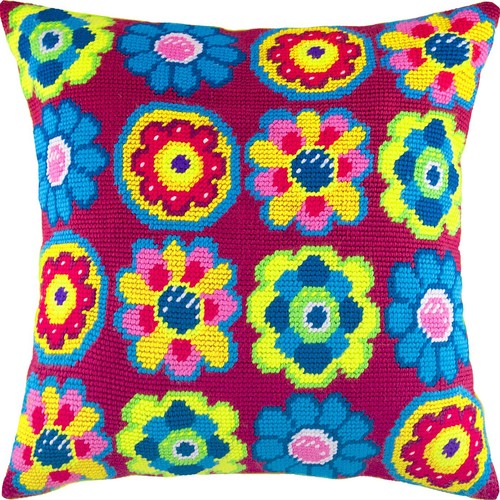 Needlepoint pillow cover kit - pillow,