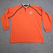 Vintage England Rugby Shirt Extra Large Orange Training 1999 2000 Nike Jersey XL