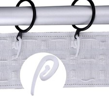 Curtain Hooks Plastic White