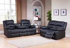 Black Recliner Sofa 3 2 1