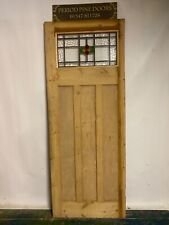 ASG 50 (29 3/4 x 77 3/4) Gorgeous 1930's Stained Glass Internal Period Pine Door