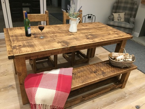 Farmhouse rustic table bench - farmhouse,