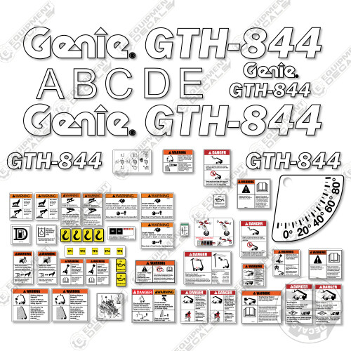 Fits genie gth 844 - gth-844, decal