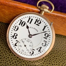 1921 Illinois Bunn Special 16S 21 Jewels Railroad Grade Pocket Watch