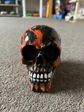 Skull Ornament With Flames