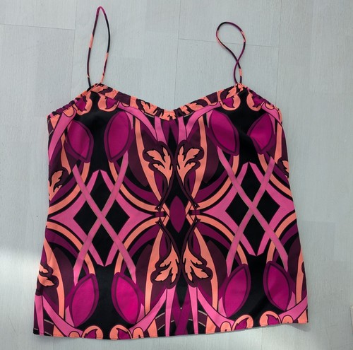 Pink and black strappy - , cami