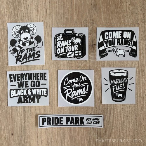 Derby county sticker - derby, set
