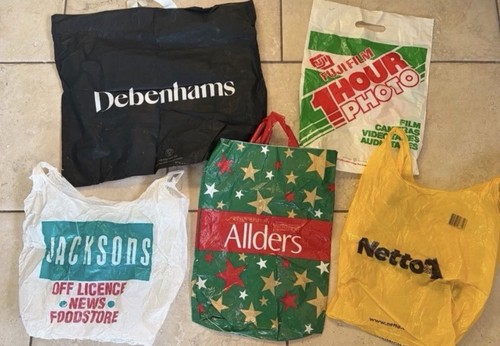 Vintage carrier bags - 5x,
