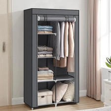 Large Fabric Canvas Wardrobe