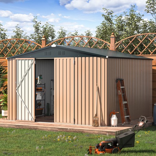 Outdoor metal storage shed - metal,