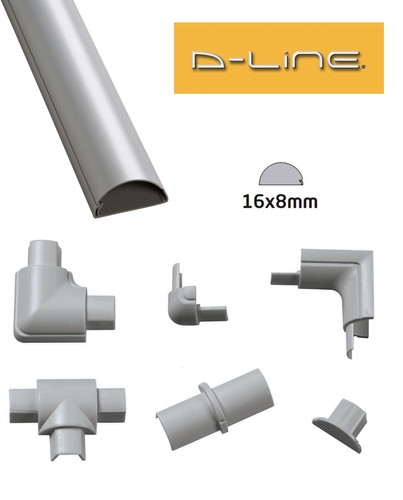 Line 16mm 8mm aluminium - x,
