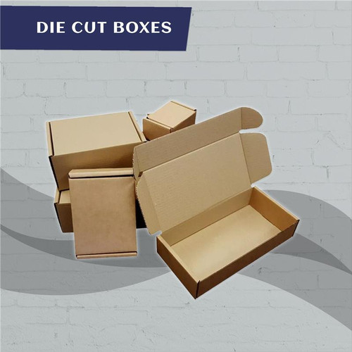 Brown die cut - cut, postal