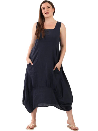 Italian lagenlook linen - italian, dress