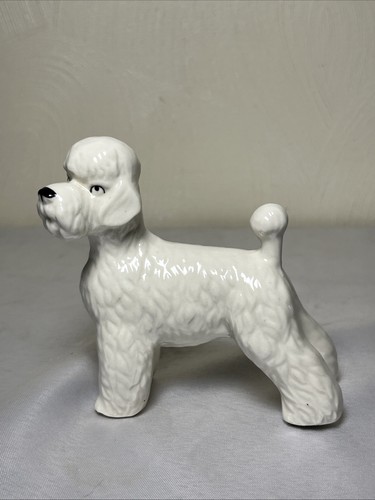 Vintage white poodle figurine - vintage,