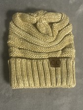 C.C Beanie Women Beige Knit
