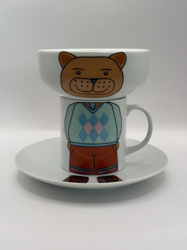 Three bears plate bowl - three,