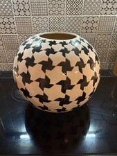 Black and White Large ceramic vase. 36cm Diameter X 32cm High