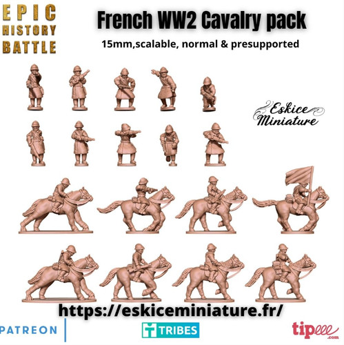 15mm ww2 french cavalry set - 15mm,