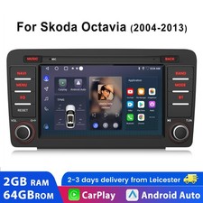 2+64GFor Skoda Octavia 2004-2013 Android14 Carplay Car Stereo Radio GPS WIFI SWC